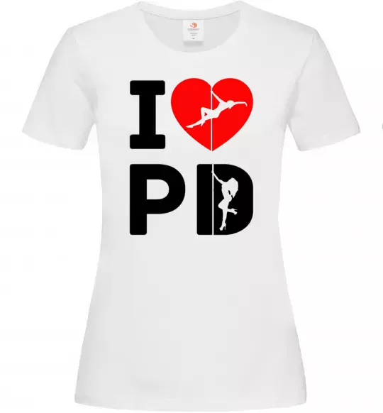 Жіноча футболка I love PD Білий фото