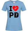 Жіноча футболка I love PD Блакитний Жіноча футболка I love PD Блакитний фото