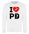 Світшот I love PD Білий фото
