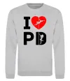 Світшот I love PD Сірий меланж фото