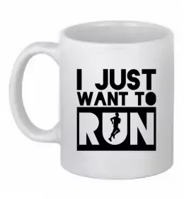 Чашка керамічна Бігуни Білий фото