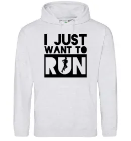 Жіноча толстовка (худі) Run while you can Сірий меланж фото