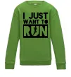 Дитячий світшот I just want to run Лаймовий Дитячий світшот I just want to run Лаймовий фото