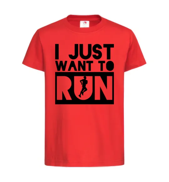 Дитяча футболка I just want to run Червоний фото