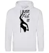 Женская толстовка (худи) Just pole it Серый меланж фото