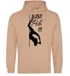 Женская толстовка (худи) Just pole it Песочный фото