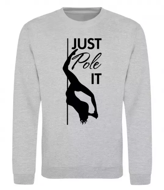 Свитшот Just pole it Серый меланж фото