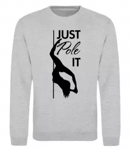 Свитшот Just pole it Серый меланж фото