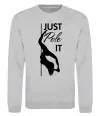 Свитшот Just pole it Серый меланж Свитшот Just pole it Серый меланж фото