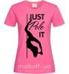 Женская футболка Just pole it Ярко-розовый фото