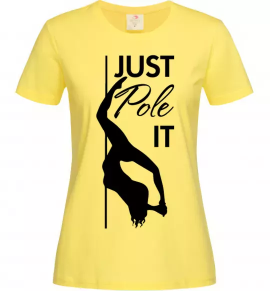 Жіноча футболка Just pole it Лимонний фото