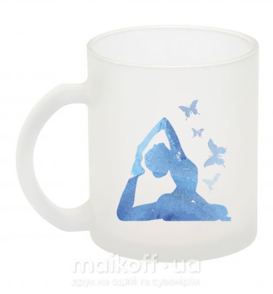 Чашка скляна Yoga girl Фроузен фото