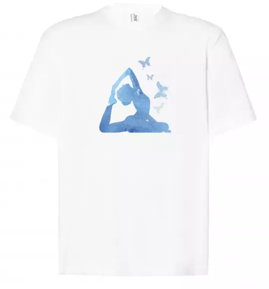 Футболка Оверсайз Yoga girl Білий фото