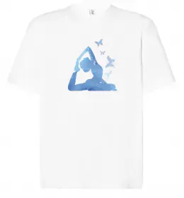 Футболка Оверсайз Yoga girl Белый фото