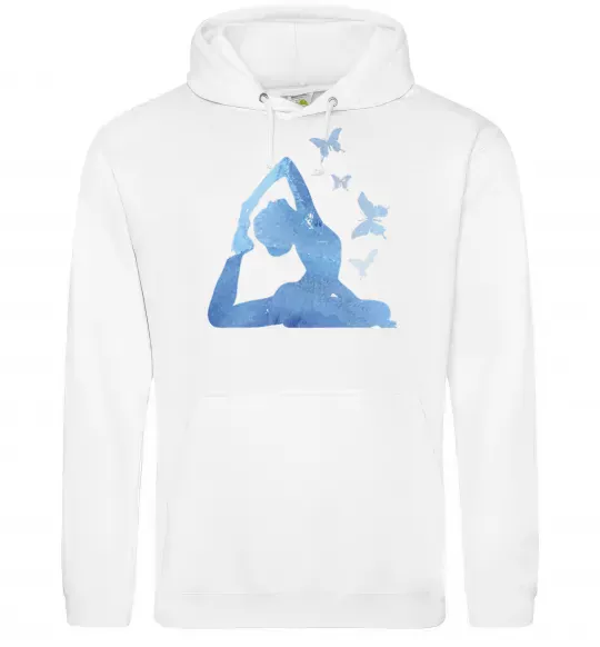 Жіноча толстовка (худі) Yoga girl Білий фото