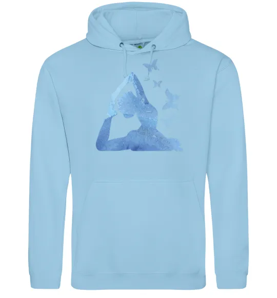 Жіноча толстовка (худі) Yoga girl Блакитний фото