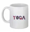Чашка керамическая Yoga text Белый Чашка керамическая Yoga text Белый фото