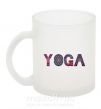 Чашка скляна Yoga text Фроузен фото