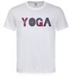 Мужская футболка Yoga text Белый фото