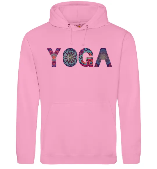 Чоловіча толстовка (худі) Yoga text Рожевий фото