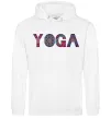 Чоловіча толстовка (худі) Yoga text Білий фото