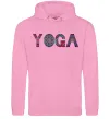 Женская толстовка (худи) Yoga text Розовый фото