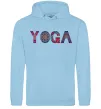 Женская толстовка (худи) Yoga text Голубой фото