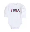 Детский боди Yoga text Белый фото