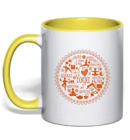 Чашка з кольоровою ручкою