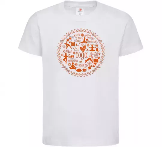 Детская футболка Yoga stuff Белый фото