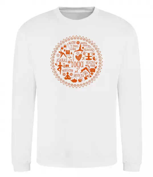 Свитшот Yoga stuff Белый фото