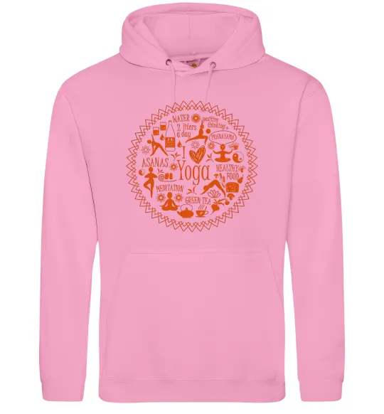 Чоловіча толстовка (худі) Yoga stuff Рожевий фото