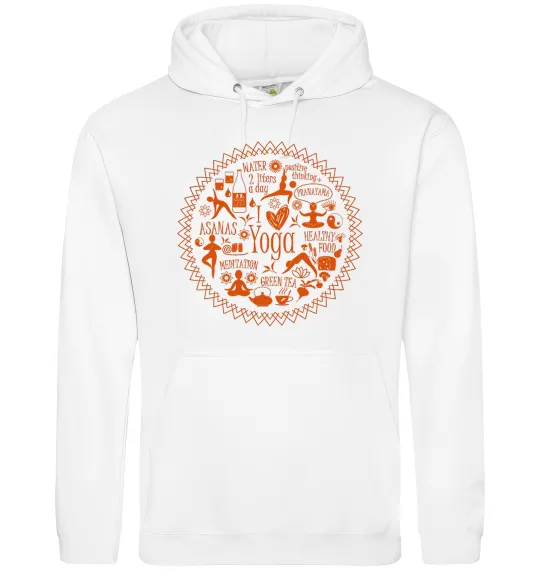 Чоловіча толстовка (худі) Yoga stuff Білий фото