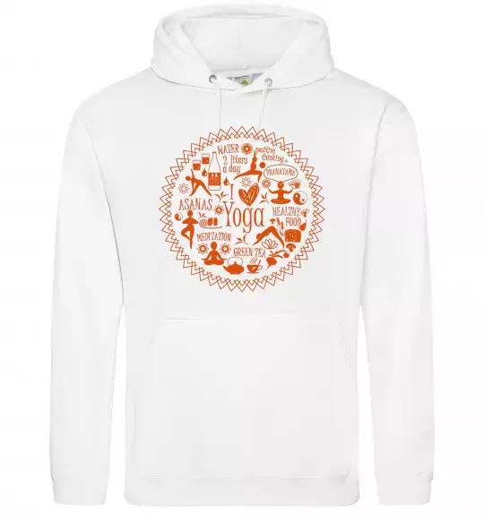 Женская толстовка (худи) Yoga stuff Белый фото