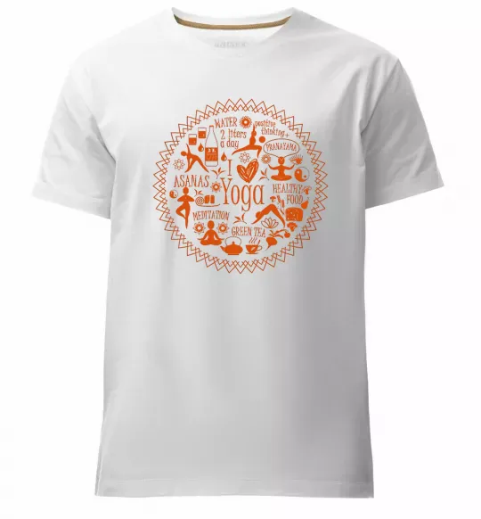 Мужская премиум футболка Yoga stuff Белый фото