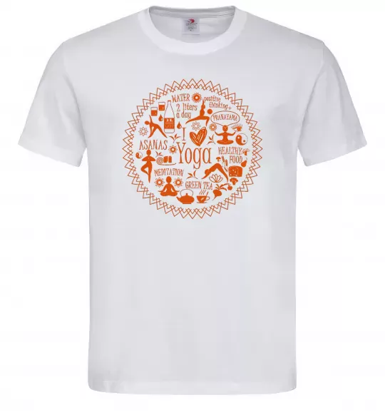 Мужская футболка Yoga stuff Белый фото