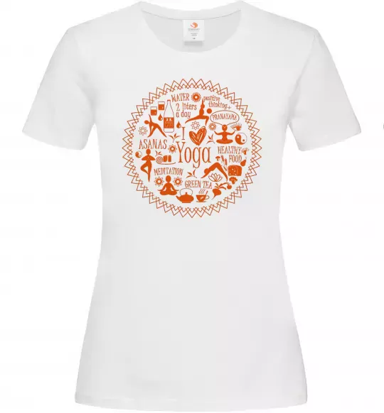Женская футболка Yoga stuff Белый фото