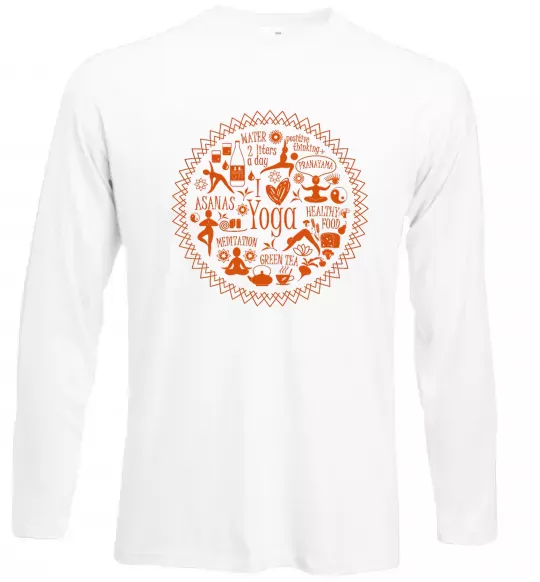 Лонгслив Yoga stuff Белый фото