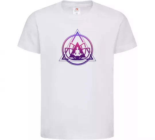 Дитяча футболка Yoga lotus Білий фото