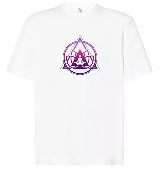 Футболка Оверсайз Yoga lotus Белый фото