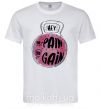 Чоловіча футболка Hey no pain no gain Білий фото