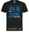 Мужская футболка Keep fit with crossfit start now Черный фото