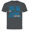 Мужская футболка Keep fit with crossfit start now Графит фото