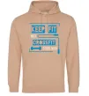 Женская толстовка (худи) Keep fit with crossfit start now Песочный фото