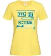 Женская футболка Keep fit with crossfit start now Лимонный фото