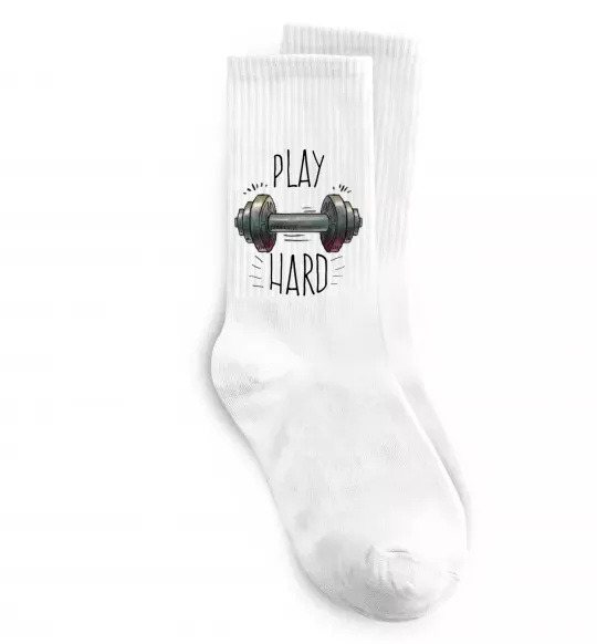 Носки Play hard Белый фото