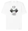 Футболка Оверсайз Play hard Белый фото