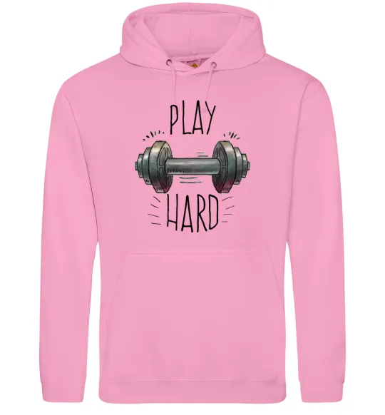 Жіноча толстовка (худі) Play hard Рожевий фото