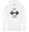 Жіноча толстовка (худі) Play hard Білий фото