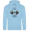 Жіноча толстовка (худі) Play hard Блакитний фото